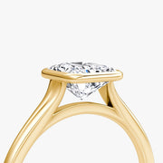Radiant Cut - Bezel Ring - 14 K Gold